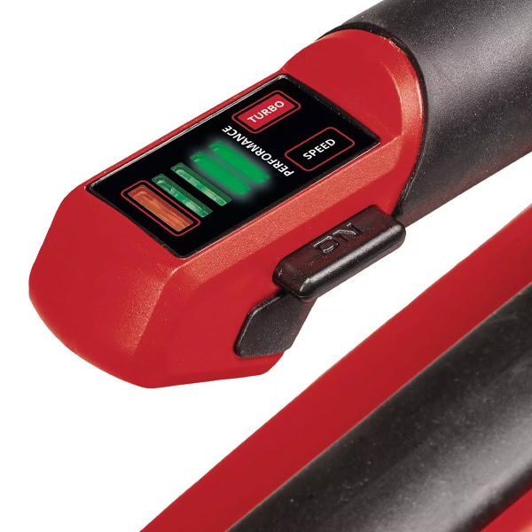 Battery level indicator for power tools with digital display.