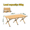JADEVER JDHWT1101 Portable Folding Aluminum Camping Table – Beige