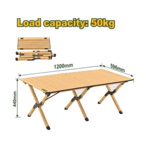 JADEVER JDHWT1101 Portable Folding Aluminum Camping Table – Beige