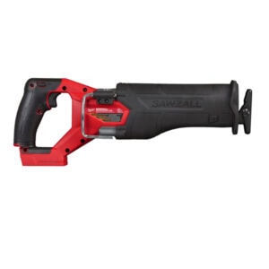 Cordless reciprocating saw ideal for construction and building projects.