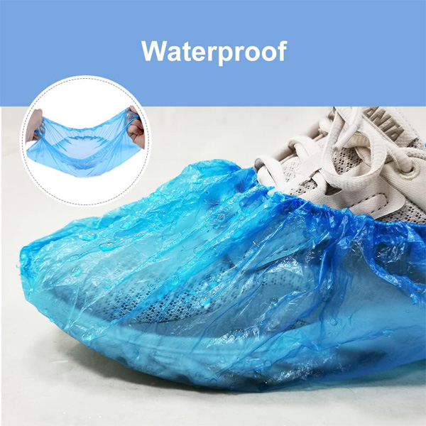 Disposable Shoe Cover Refills for Shoe Cover Dispenser – Blue PE Booties (100 Pieces)