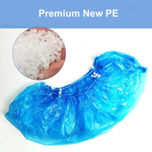 Disposable Shoe Cover Refills for Shoe Cover Dispenser – Blue PE Booties (100 Pieces)