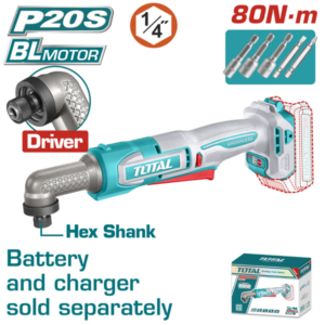 TOTAL TAIRLI2081 20V Brushless Impact Driver – 80Nm (Tool Only)