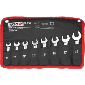 YATO YT-49123 Ratchet Wrench Set – 8 Pieces (Short Handle)